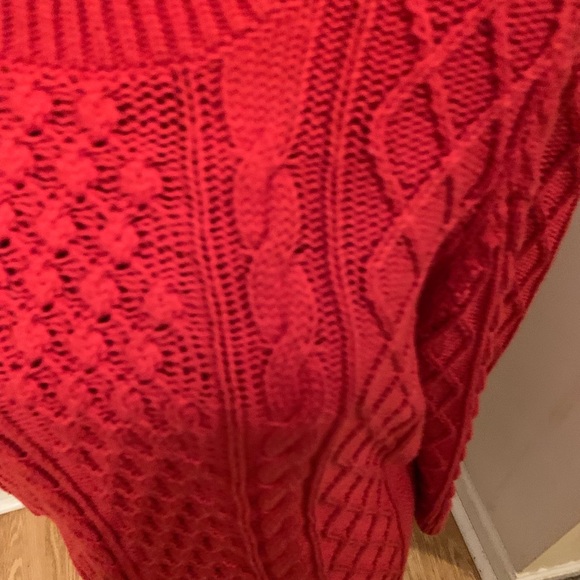 Talbots red cable sweater - Picture 3 of 5